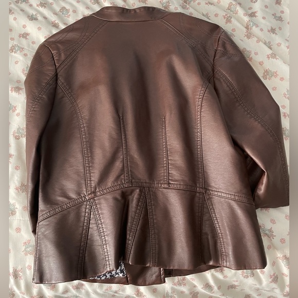 NWT Leather Jacket Wilson’s Leather Black River Womens Brown Sz Small - Picture 3 of 6